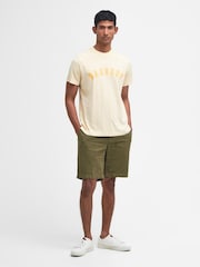 Barbour® Yellow Haze 100% Cotton Terra Dye Logo T-Shirt - Image 3 of 5