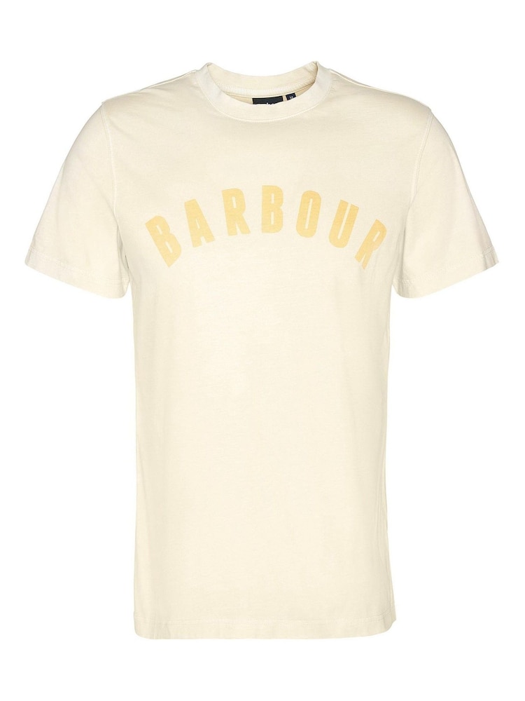 Barbour® Yellow Haze 100% Cotton Terra Dye Logo T-Shirt - Image 5 of 5