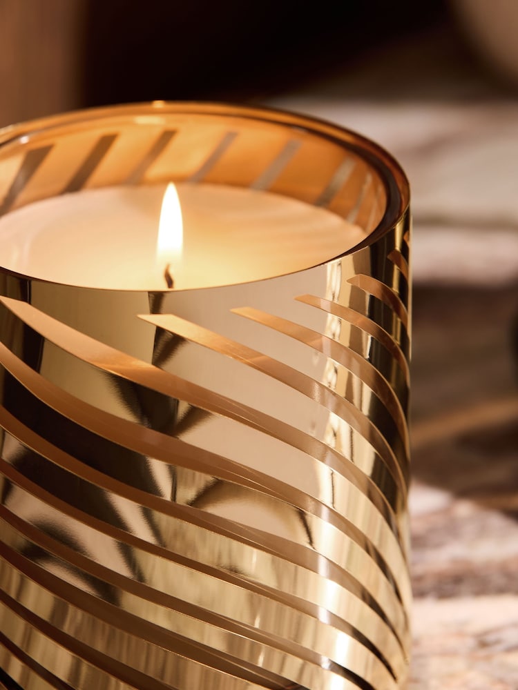Gold Dark Rose and Oud Scented Candle - Image 2 of 5 Gold Dark Rose and Oud Scented Candle - Image 2 of 5
