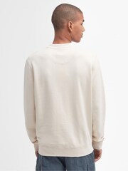 Barbour® Stone Danby Varsity Logo 100% Cotton Crew Neck Sweatshirt - Image 3 of 5