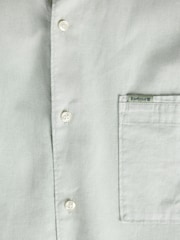 Barbour® Foam Green Terra Dye Cotton Linen Blend Short Sleeve Shirt - Image 10 of 10
