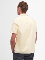 Barbour® Yellow Haze Terra Dye Cotton Linen Blend Short Sleeve Shirt - Image 2 of 6