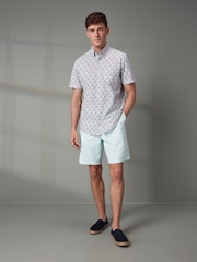 Mint Green Straight Fit Stretch Chinos Shorts - Image 1 of 7