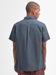 Barbour® Slate Grey Catterick Utility Short Sleeve 100% Cotton Shirt - Image 2 of 6