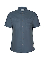 Barbour® Slate Grey Catterick Utility Short Sleeve 100% Cotton Shirt - Image 6 of 6