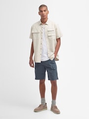 Barbour® Stone Catterick Utility Short Sleeve 100% Cotton Shirt - Image 3 of 6