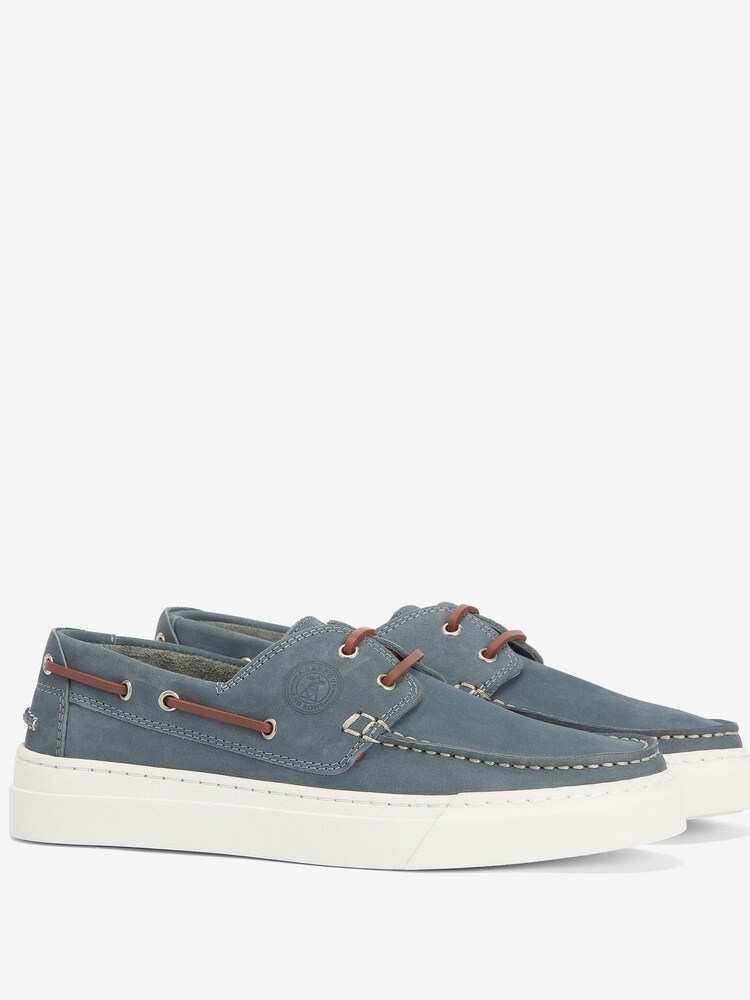Barbour® Slate Grey Bosun Boat Shoes - Image 5 of 5 Barbour® Slate Grey Bosun Boat Shoes - Image 5 of 5