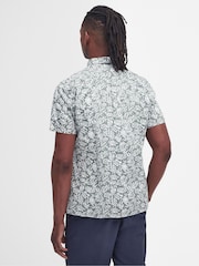 Barbour® Green Jackstone Leaf Print Short Sleeve 100% Cotton Shirt - Image 5 of 9