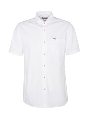 Barbour® White Thermond Seersucker Short Sleeve 100% Cotton Shirt - Image 12 of 13