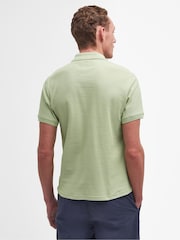 Barbour® Vintage Green Wadworth Zip Neck 100% Cotton Polo Shirt - Image 2 of 6