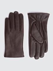 MOSS Brown Chocolate Leather Gloves - Image 1 of 3