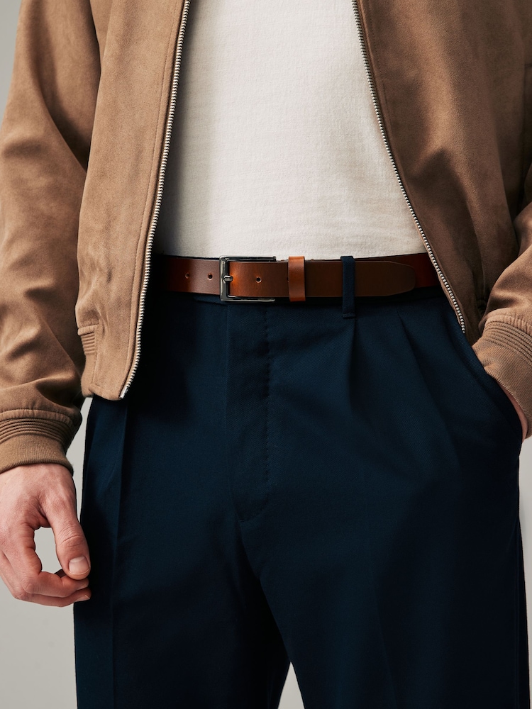 Brown Casual Leather Belt - Image 1 of 3 Brown Casual Leather Belt - Image 1 of 3