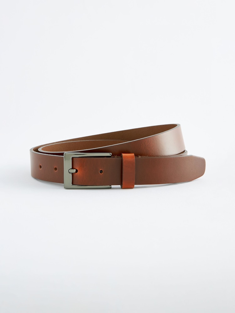 Brown Casual Leather Belt - Image 2 of 3 Brown Casual Leather Belt - Image 2 of 3