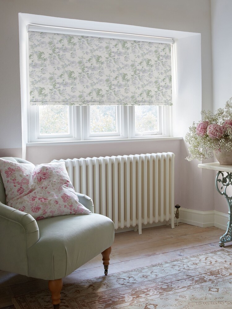 Shabby Chic by Rachel Ashwell® Lavender Breezy Leaves Made to Measure Roller Blinds - Image 2 of 6
