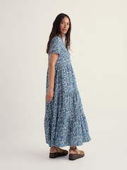 Seasalt Cornwall Green Short Sleeve Line Strokes Dress - Image 3 of 5