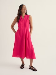 Seasalt Cornwall Pink Sleeveless Carved Wood Dress - Image 1 of 5