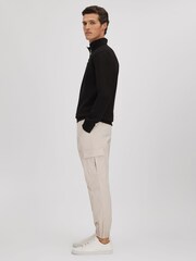 Reiss Stone Lavenham Technical Drawstring Cargo Trousers - Image 3 of 7
