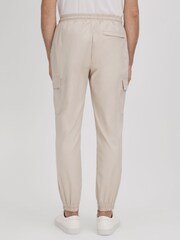 Reiss Stone Lavenham Technical Drawstring Cargo Trousers - Image 5 of 7