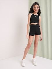 Черный/белый - Укороченный топ Lipsy Active - Изображение 2 из 4
