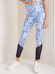 Lipsy Blue Printed High Waist Active Legging - Image 1 of 3