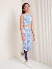 Lipsy Blue Printed High Waist Active Legging - Image 2 of 3