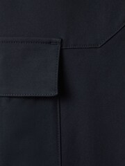 Reiss Navy Lavenham Technical Drawstring Cargo Trousers - Image 7 of 7
