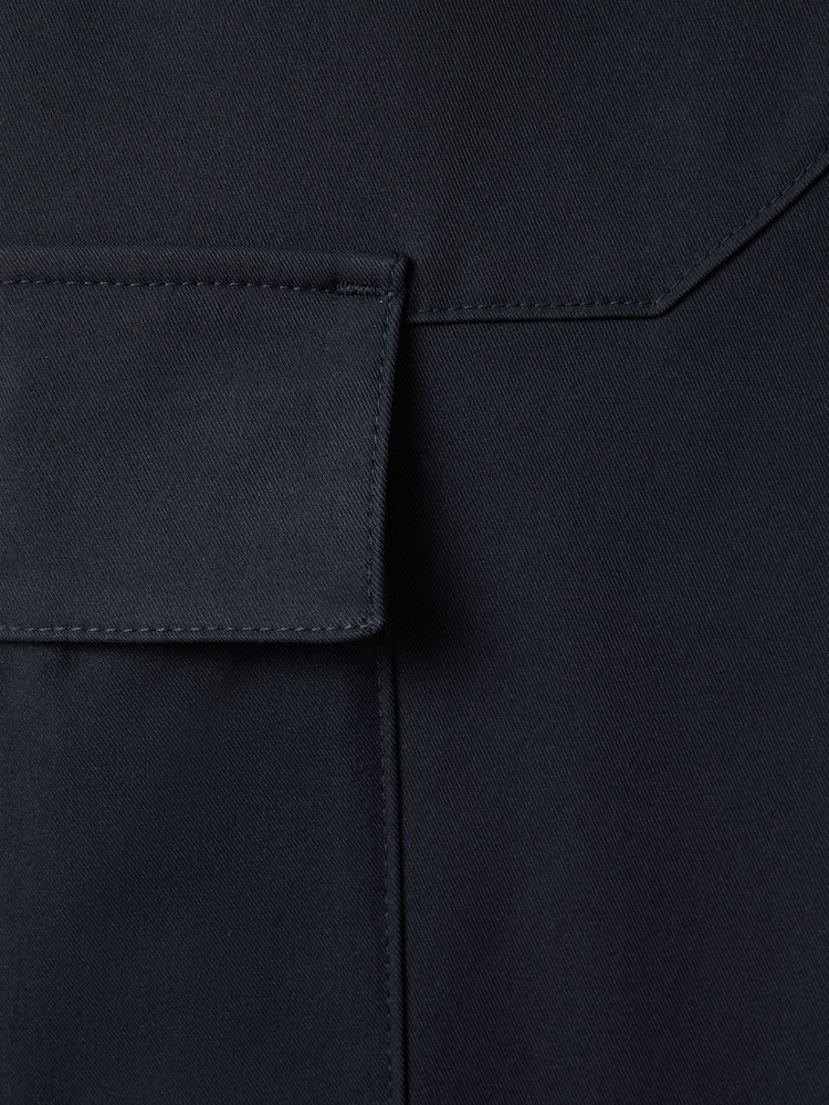 Reiss Navy Lavenham Technical Drawstring Cargo Trousers - Image 7 of 7