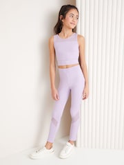 Lipsy Purple Sleeveless Active Crop Top - Image 2 of 4