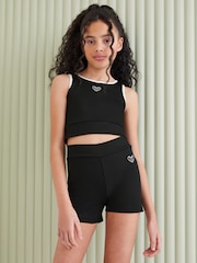 Lipsy Black Short Length High Waist Active Cycling Short - Image 1 of 4