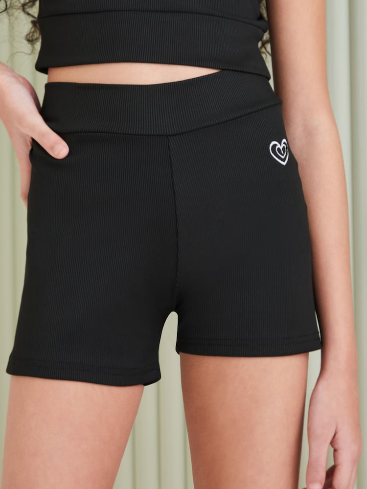 Lipsy Black Short Length High Waist Active Cycling Short - Image 4 of 4