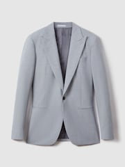 Шерстяной однобортный пиджак узкого кроя Reiss Dandy - Изображение 2 из 7