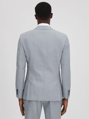 Шерстяной однобортный пиджак узкого кроя Reiss Dandy - Изображение 5 из 7