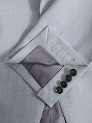 Шерстяной однобортный пиджак узкого кроя Reiss Dandy - Изображение 6 из 7