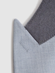 Шерстяной однобортный пиджак узкого кроя Reiss Dandy - Изображение 7 из 7