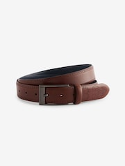Brown Signature Leather Brogue Belt - Image 2 of 4