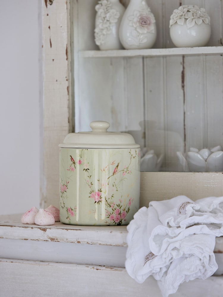 Shabby Chic by Rachel Ashwell® Green/Pink Chinoiserie Kitchen Storage Jar - Image 1 of 5