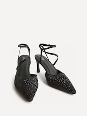Linzi Black Attire Embellished Court Heels - Image 2 of 4