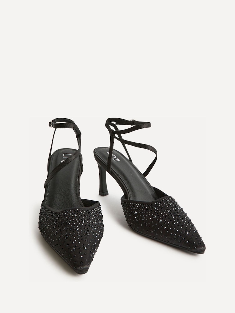 Linzi Black Attire Embellished Court Heels - Image 2 of 4 Linzi Black Attire Embellished Court Heels - Image 2 of 4