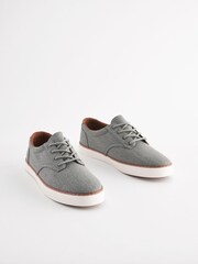 Grey Canvas Derby Trainers - Image 1 of 6