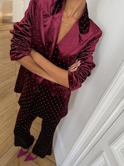 Never Fully Dressed Red Velvet Blazer - Image 1 of 5