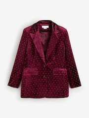 Never Fully Dressed Red Velvet Blazer - Image 5 of 5