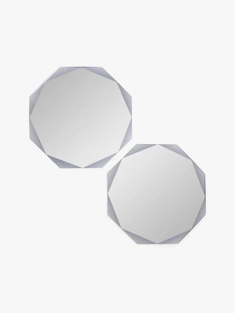 Lipsy 2 Pack Smoke Grey Mirrored Placemats - Image 3 of 3