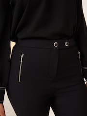 Schwarz - Skinny-Hose mit Reißverschluss - Bild 5 von 7