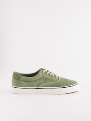Green Washed Textile Trainers - Image 3 of 6