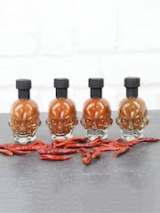Kimm & Miller Hellfire Mini Chilli Skulls Sauces Set of 4 - Image 1 of 4