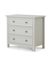 Julian Bowen Dove Grey Maine 3 Drawer Chest of Drawers - Image 1 of 4