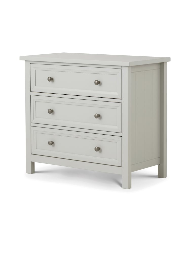 Julian Bowen Dove Grey Maine 3 Drawer Chest of Drawers - Image 1 of 4