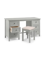 Julian Bowen Dove Grey Maine Dressing Table - Image 4 of 5