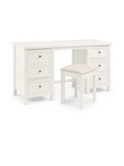 Julian Bowen Surf White Maine Dressing Stool - Image 3 of 4