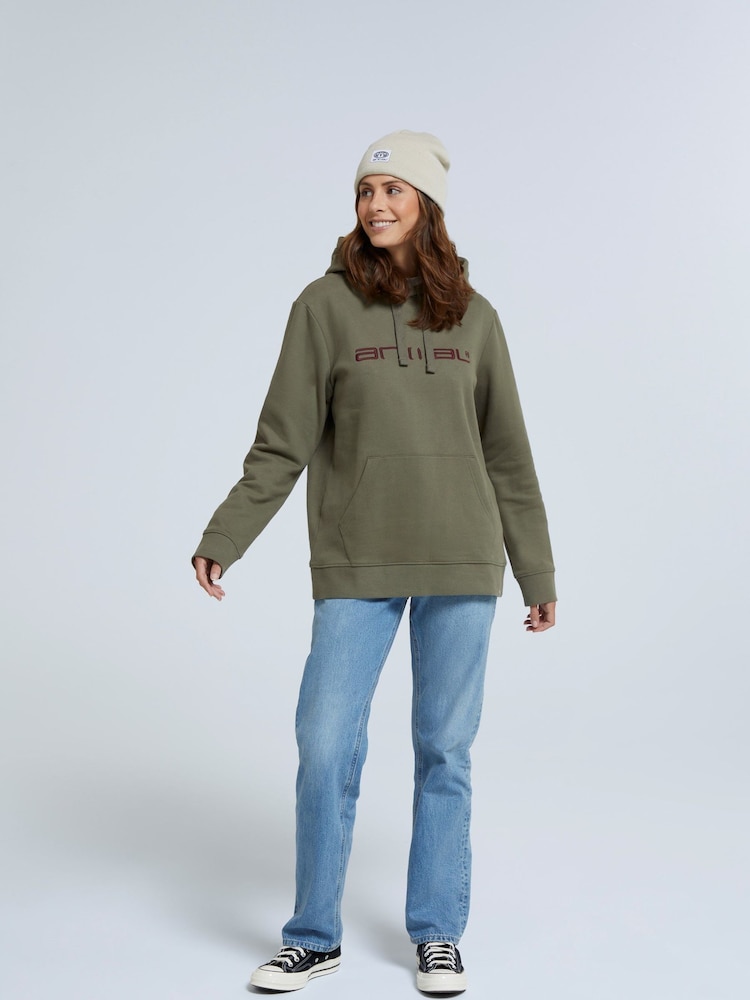 Animal Dark Green Womens Maya 100% Cotton Hoodie - Image 2 of 4 Animal Dark Green Womens Maya 100% Cotton Hoodie - Image 2 of 4